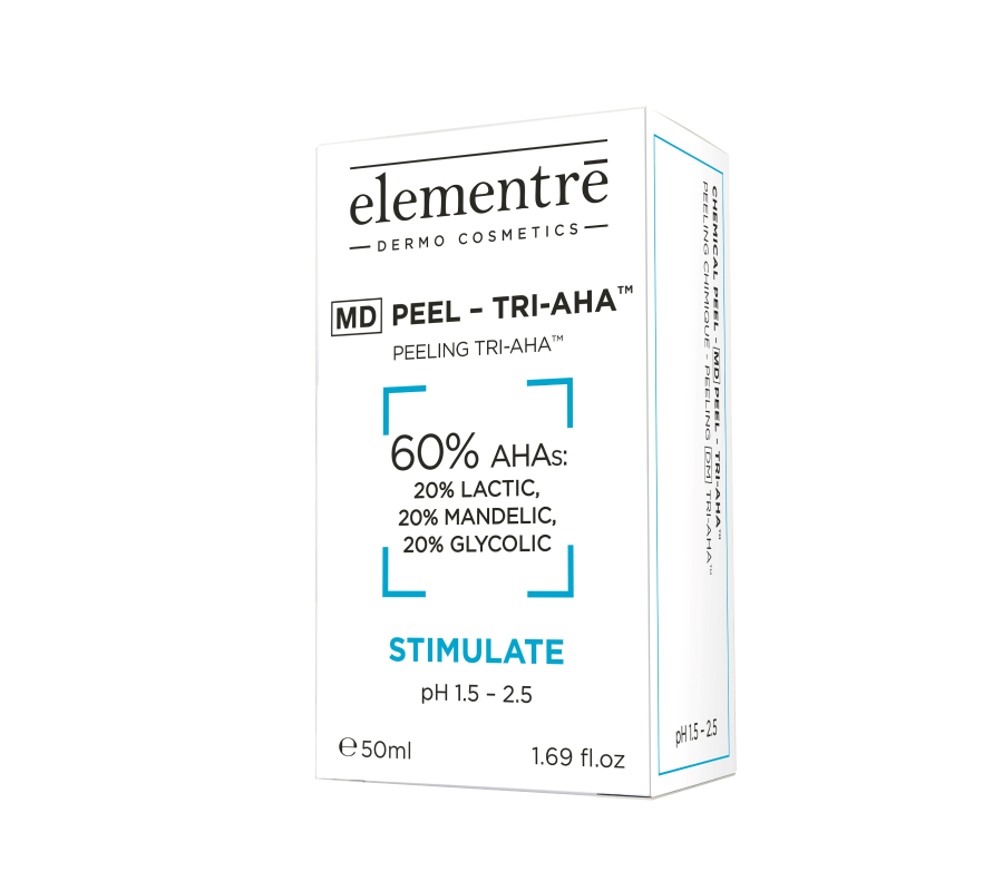 Пилинг MD PEEL TRI-AHA 60% AHAs: 20% LACTIC, 20% MANDELIC, 20% GLYCOLIC ACIDS Elementre 50 мл